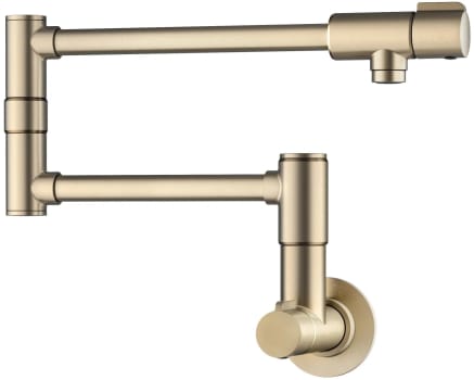 Kraus Bolden Series KPF5003SFACB - Wall Mount Pot Filler Kitchen Faucet with Retractable Arm in Spot-Free Antique Champagne Bronze