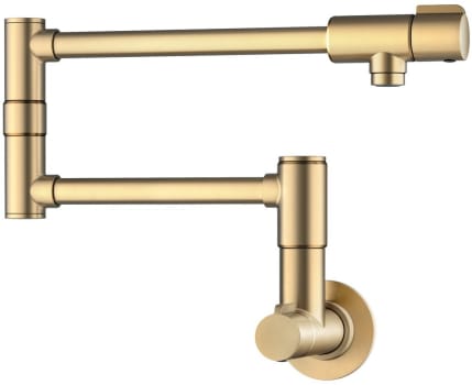 Kraus Bolden Series KPF5003SFBB - Wall Mount Pot Filler Kitchen Faucet with Retractable Arm in Spot-Free Brushed Brass