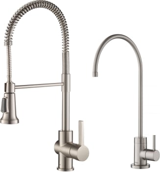 Kraus Britt™ Series KPF1690FF100SFS - Britt™ Commercial Style Kitchen Faucet and Water Filter Faucet Combo in Spot Free Stainless Steel