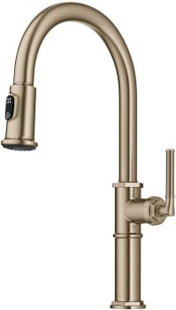 Kraus KPF4100BG - Traditional Industrial Pull-Down Single Handle Kitchen Faucet in Brushed Gold