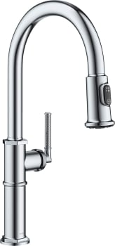 Kraus Allyn KPF4100CH - Traditional Industrial Pull-Down Single Handle Kitchen Faucet in Chrome