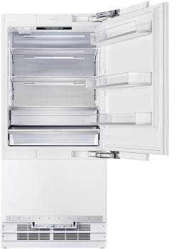Kucht Professional KR360SD - 36 Inch Panel Ready Built-In Bottom Freezer Refrigerator in Opened View