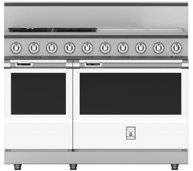 Hestan KRD484GDNGWH - 48" 4-Burner Dual Fuel Range with 24" Griddle - KRD Series