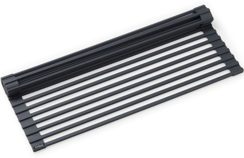 Kraus KRM11DG - Workstation Multipurpose Over Sink Roll-Up Dish Drying Rack in Dark Grey