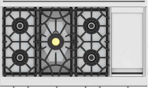 Hestan KRT485GDNG1 - 48″ 5-Burner Rangetop with 12″ Griddle