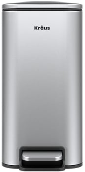 Kraus KTCP10SFS - Step Pedal Bathroom Trash Can with Removable Inner Bucket and Soft Close Lid