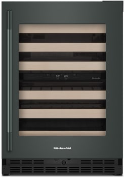 KitchenAid KUWR524SJP - 24" Undercounter Wine Cellar with Full-Extension Wood-Front Racks