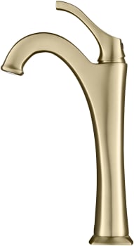 Kraus Arlo Series KVF1200BG - Single Handle Vessel Bathroom Faucet with Pop-Up Drain in Brushed Gold