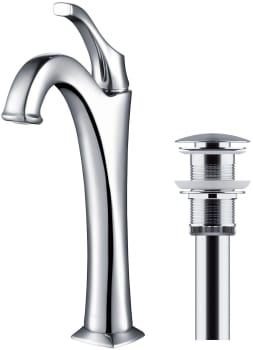 Kraus Arlo Series KVF1200CH - Single Handle Vessel Bathroom Faucet with Pop-Up Drain in Chrome