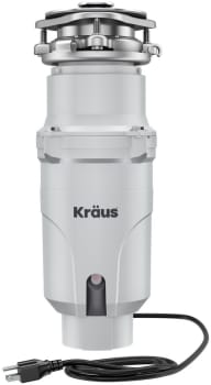 Kraus KWD20133MCG - 1/3 HP Continuous Feed Garbage Disposal with Ultra-Quiet Motor for Kitchen Sink with Power Cord and Flange Included