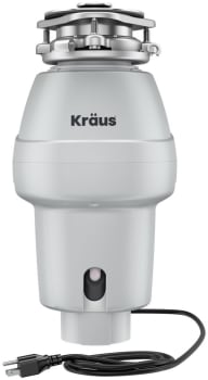 Kraus KWD20150MCG - 1/2 HP Continuous Feed Garbage Disposal with Ultra-Quiet Motor for Kitchen Sink with Power Cord and Flange Included