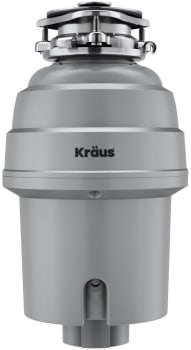Kraus KWD21075MGR - High-Speed 3/4 HP Continuous Feed Ultra-Quiet Motor Garbage Disposal with Power Cord and Flange Included and Universal Mount