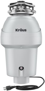 Kraus KWD21175MCG - 3/4 HP Continuous Feed Garbage Disposal with Ultra-Quiet Motor for Kitchen Sink with Power Cord and Flange Included