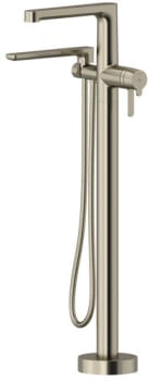 Rohl Nibi™ TNB39BN - Nibi™ Thermostatic Single Hole Floor Mount Tub Filler Trim with Hand Shower in Brushed Nickel