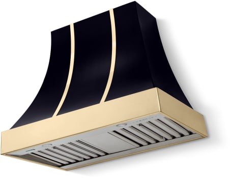 La Cornue CornuFé Cascade CH3630CACBLKPB - 36 Inch Wall Mount Range Hood