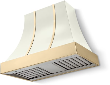 La Cornue CornuFé Cascade CH3630CACPWHPB - 36 Inch Wall Mount Range Hood