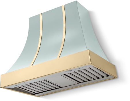 La Cornue CornuFé Cascade Suzanne Kasler Couleur Collection CH3630CACROQPB - 36 Inch Wall Mount Range Hood