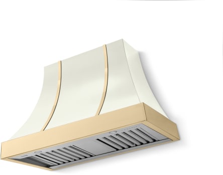 La Cornue CornuFé Cascade CH4430CACPWHPB - 44 Inch Wall Mount Range Hood