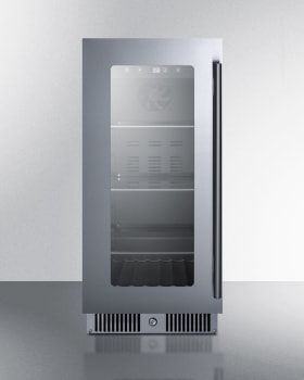 Summit Classic Collection CL156BVLHD - 15 Inch Built-In Under Counter Beverage Center