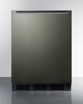 Summit FF63BKBIKSHH - 24 Inch Built-In All-Refrigerator in Black Stainless Steel