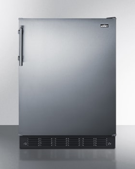 Summit FF6BK2SSLHD - 24 Inch Freestanding All-Refrigerator (Image Shown with Right Hinge Door)