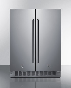 Summit FFRF24SSCSS - 24 Inch Built-In Side-by-Side Refrigerator