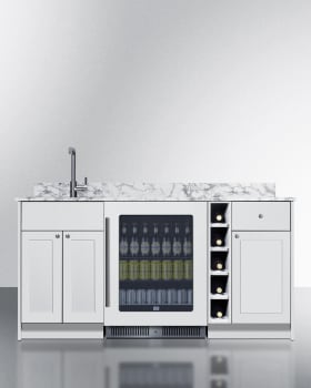 Summit OASISWH35SINKL - 69 Inch Turnkey Wet Bar
