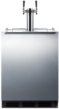 Summit SBC58BLBIADATWINCFB - 24 Inch Freestanding Beer & Coffee Kegerator