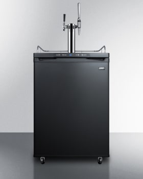 Summit SBC635MCMTWIN - 24 Inch Freestanding Flat and Nitro Coffee Kegerator with Dual Tap System