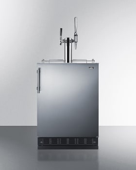 Summit Commercial Series SBC7BRSCM2 - 24 Inch Freestanding Cold Brew/Nitro Coffee Kegerator (Leg Shield Included)
