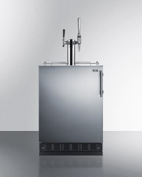 Summit Commercial Series SBC7BRSCM2LHD - 24 Inch Freestanding Cold Brew/Nitro Coffee Kegerator (Leg Shield Included)