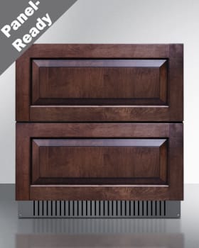 Summit SPR3032DPNRADA - 30 Inch Built-In Double Drawer All-Refrigerator Panel-ready Drawer Fronts (Panels Not Included)