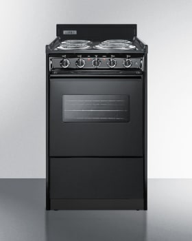 Summit TEM110CW - 20 Inch Freestanding Electric Range with 4 Coil Elements