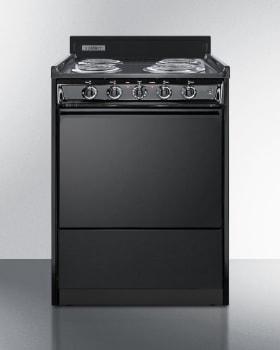 Summit TEM610C - 24 Inch Freestanding Electric Range with 4 Coil Elements
