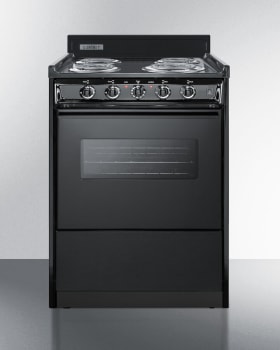 Summit TEM610CW - 24 Inch Freestanding Electric Range with 4 Coil Elements