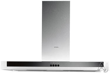 Siemens Wall Mount Chimney Range Hood with 400 CFM Internal 3-Speed Fan Control, Glass Front and Electronic Controls: 36 in. Width