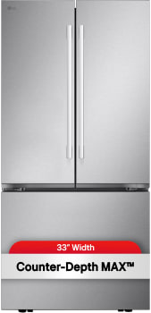 LG LF21G6201S - 33 Inch Counter-Depth MAX™ French Door Smart Refrigerator
