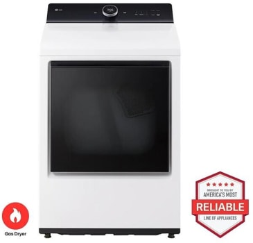 LG DLGX8601WE - 27 Inch Rear Control Gas Dryer