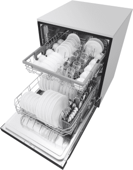 LG LDF5545BB 24 Inch Full Console Built-In Dishwasher with 15 Place