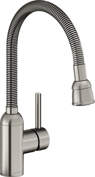 Elkay Pursuit Collection LK2500LS - Elkay Pursuit Laundry/Utility Faucet with Flexible Spout Forward Only Lever Handle Lustrous Steel
