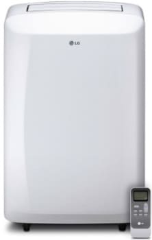Lg Lp1015wsr 10 000 Btu Portable Air Conditioner With Digital Temperature Control Led Display Auto Restart 2 Pts Hr Dehumidification And Programmable 24 Hour On Off Timer