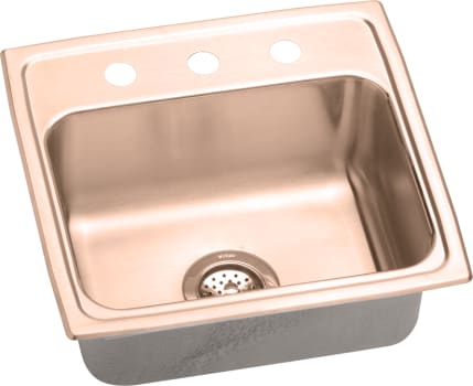Elkay CuVerro LRAD1919651CU - 19-1/2 Inch Medical Grade Single Bowl Sink