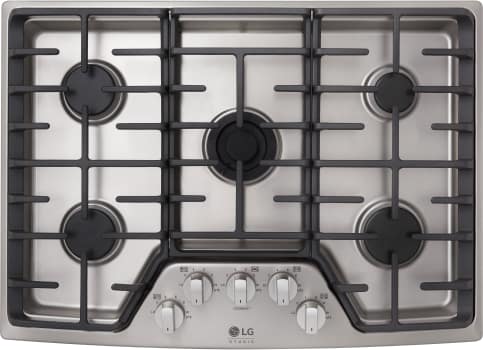 Lg Lscg307st 30 Inch Gas Cooktop With 5 Sealed Burners Griddle Lg Studio Lscg307st 30 Gas Cooktop With 5 Sealed Burners