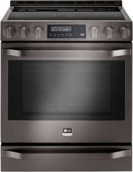 LG Studio LSSE3029BD - Black Stainless Steel Front View