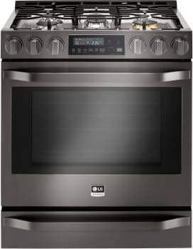 LG Studio LSSG3019BD - Black Stainless Steel Front View