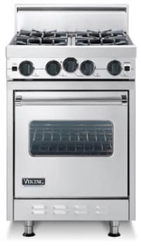 Viking Vgic2454bss 24 Inch Pro Style Gas Range With 4 Open Burners