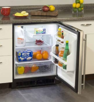 ML24RAS2LW  Marvel 24 Built-in Refrigerator, Door Storage, White, Left  Hinge