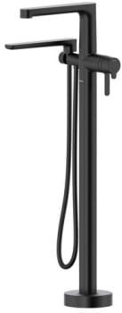 Rohl Nibi™ TNB39BK - Nibi™ Thermostatic Single Hole Floor Mount Tub Filler Trim with Hand Shower in Black