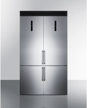 Summit FFBF181ES2KIT48 - 48 Inch Counter Depth Wide Bottom Freezer Refrigerator Set