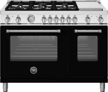 Bertazzoni Master Series MAS486GDFMNEV - 48 Inch Freestanding Dual Fuel Range
